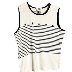Vintage Talbots Red White and Blue Tank - Size medium - 4th of July 🇺🇸